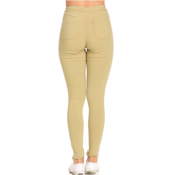 High Waist Skinny Stretchy Pants - Picture 6 of 8
